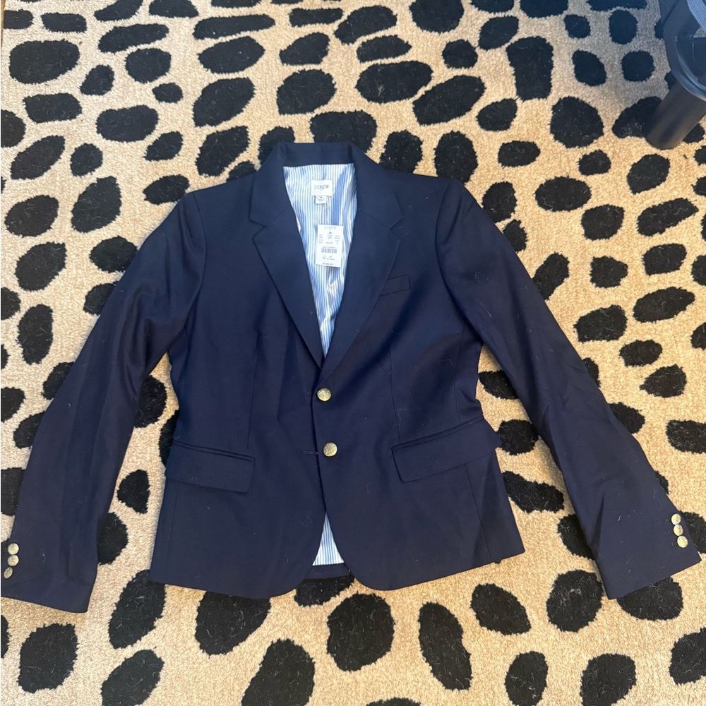 J Crew New Navy Blazer with Gold Buttons